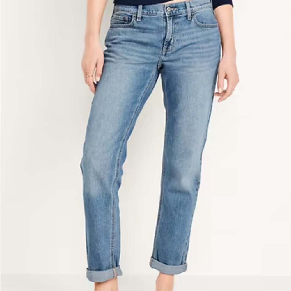 Old Navy Women's Boyfriend Jeans - Light Blue
